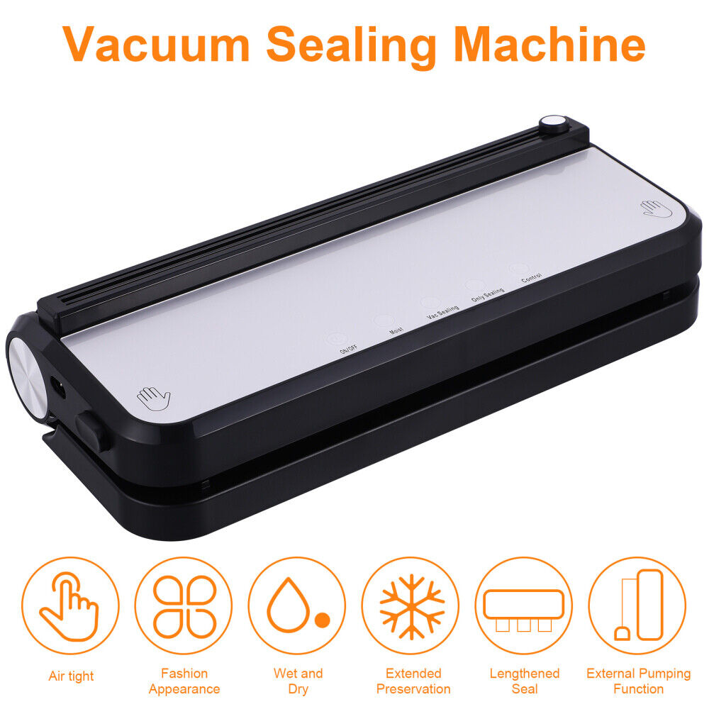 New Vacuum Sealer Machine Fresh Dry Wet Food Saver Storage With Bags Built-in Cutter