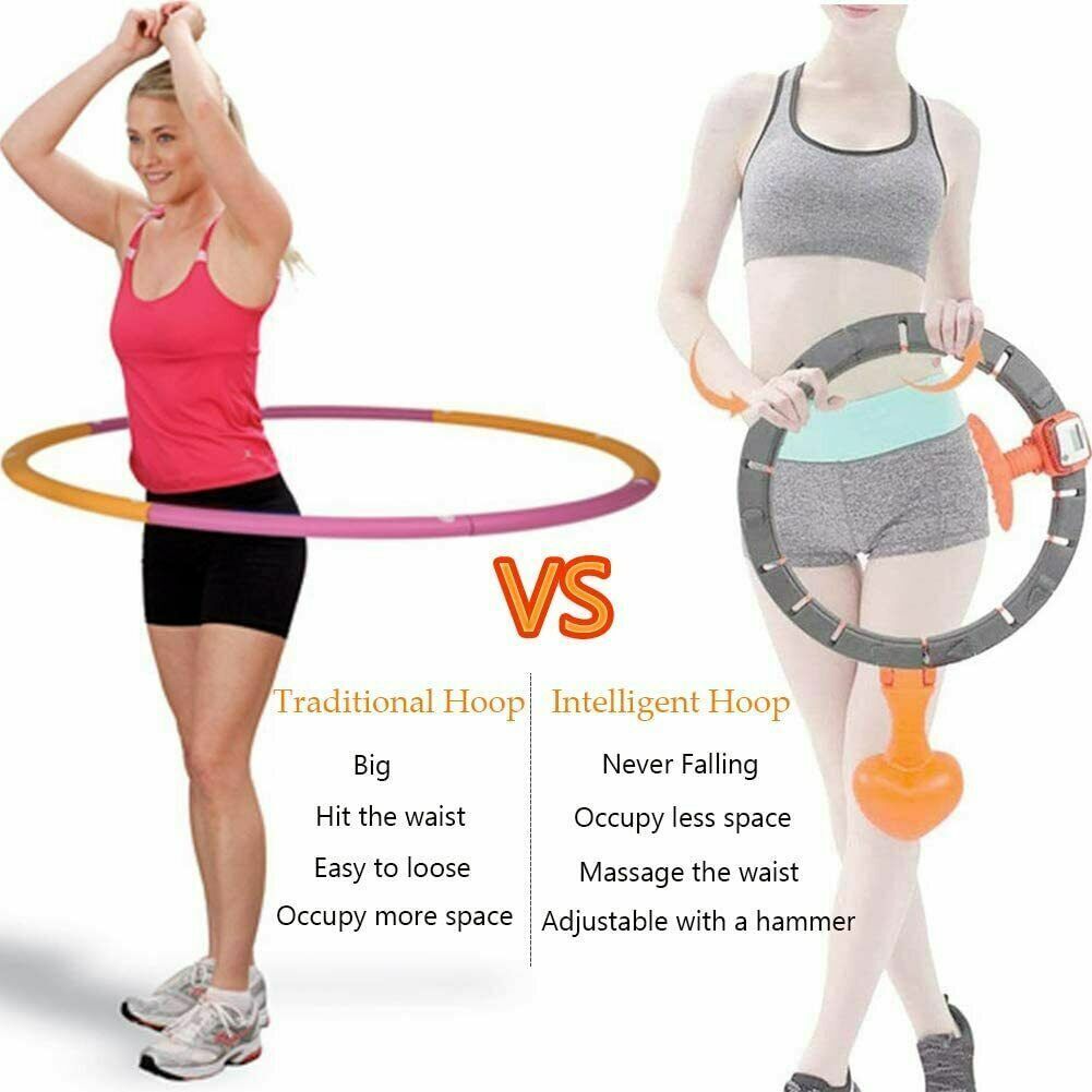 Smart Auto-Spinning Hula Hoop Lose Weight Exercise Detachable Portable LCD AU