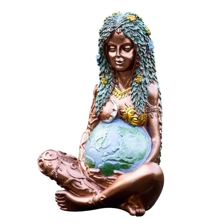 Millennial Gaia Mother Earth Goddess Art Statue Figurine for Home Decor Garden