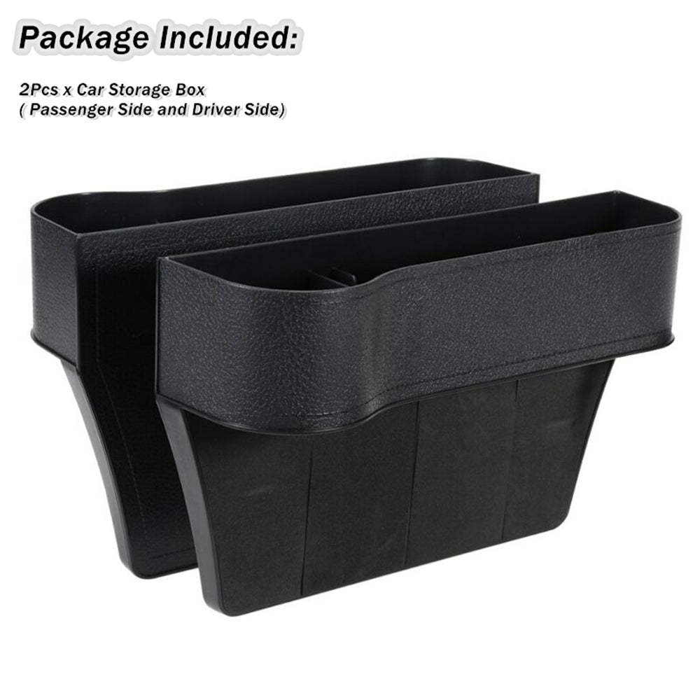 2X Car Seat Gap Slit Pocket Storage Organizer Caddy Keys Phone Coins Holder Box