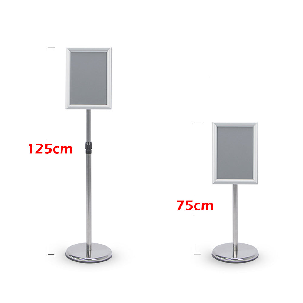 A4 Floor Poster Stand Foyer Pedestal Sign Holder Business Menu Display