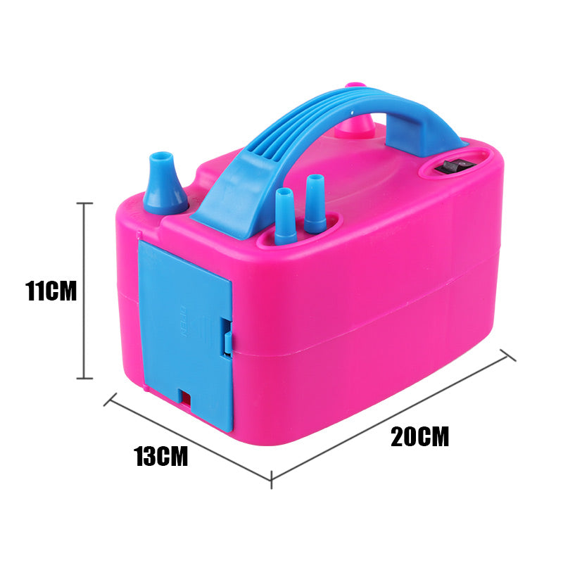 Portable Electric Balloon Air Pump+ 80PCS Ballons Inflator 600W Power 2 Nozzles