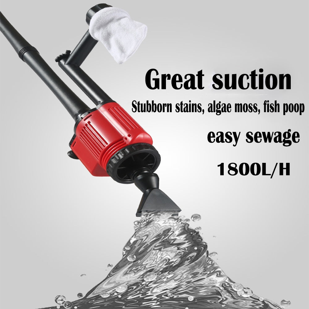 Aquarium Electric Siphon Pump Vacuum Cleaner Fish Tank Clean Water Change Gravel