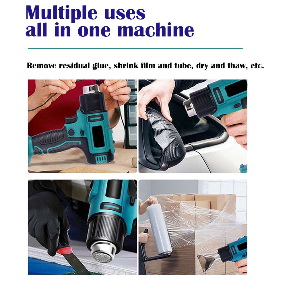 2000W Electric Hot Air Heat Gun with Nozzles Cordless Handheld For Makita 18V AU