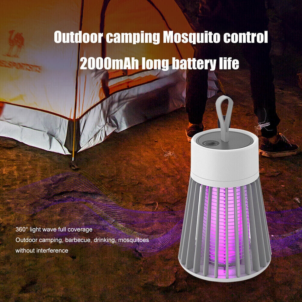 Electric Mosquito Killer Lamp Rechargeable Insect Catcher Fly Bug Zapper Trap LED UV Mozzie