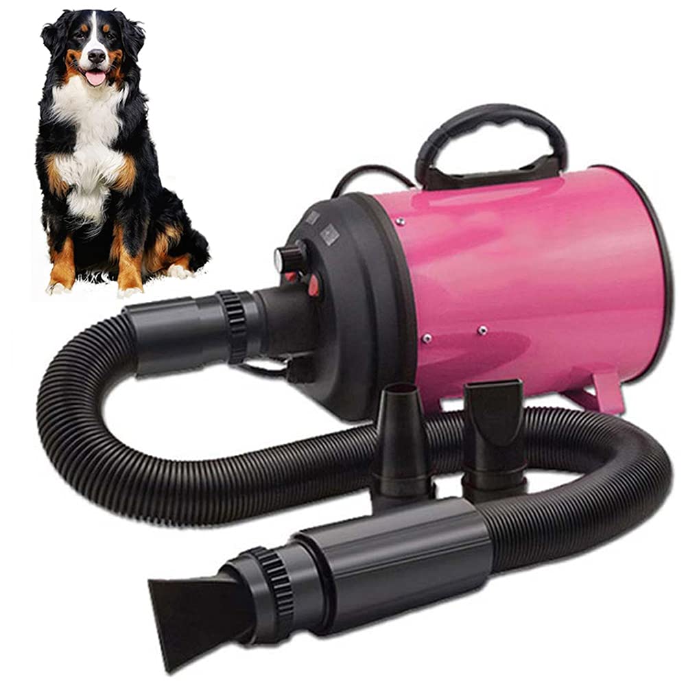 2800W Dog Dryer High Velocity Pet Dog Pet Blow Dryer Adjustable Speed 4 Nozzles