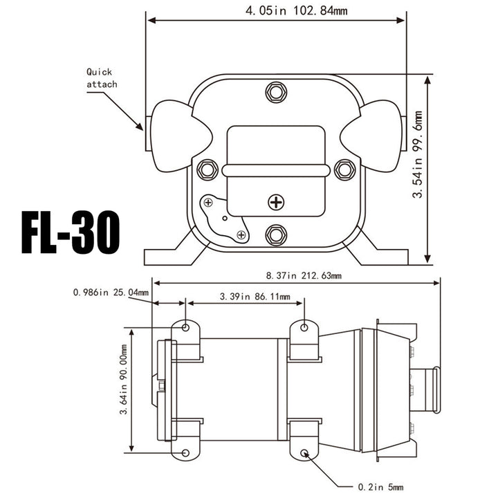 12V Water Pump FL-30 High Pressure 17/10LPM For Caravan Boat Camp Washdown