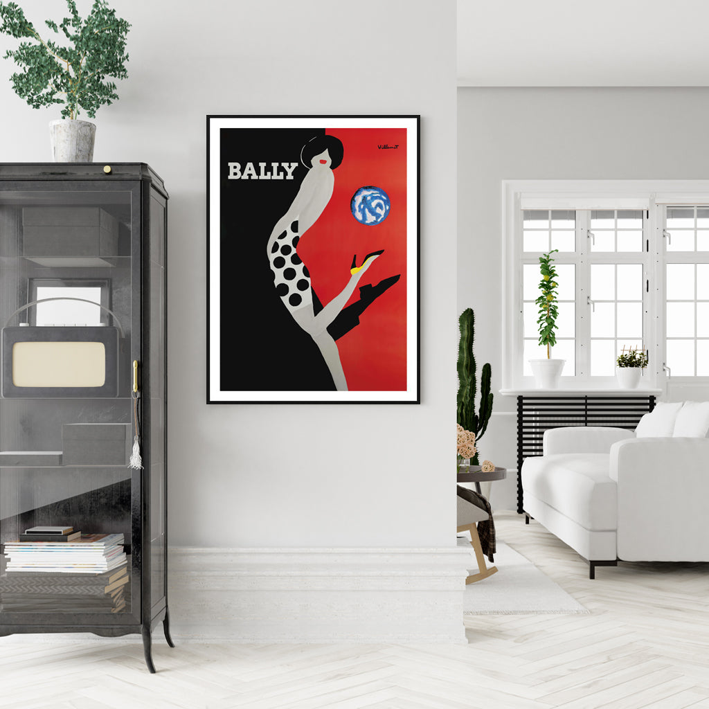 Wall Art 70cmx100cm Fashion Bally Black Frame Canvas