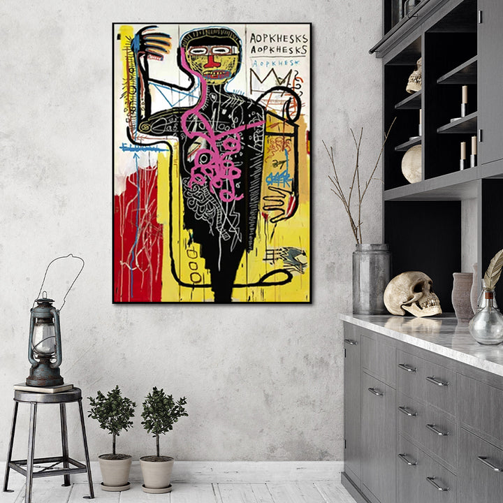 Wall Art 60cmx90cm Versus Medici Black Frame Canvas