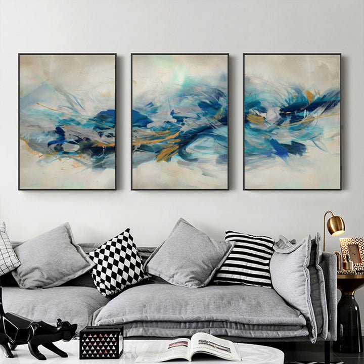 Wall Art 40cmx60cm The Universal 3 Sets Black Frame Canvas