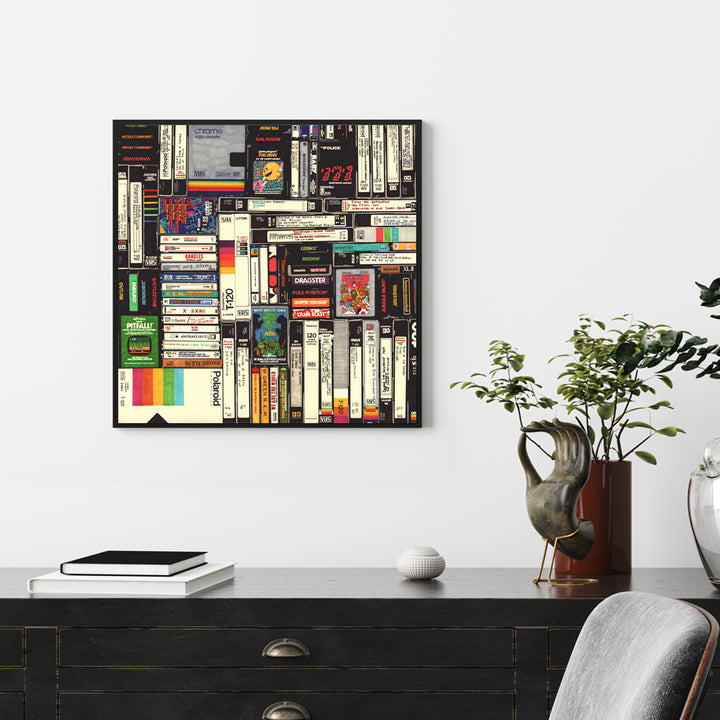 Wall Art 100cmx100cm Book Black Frame Canvas