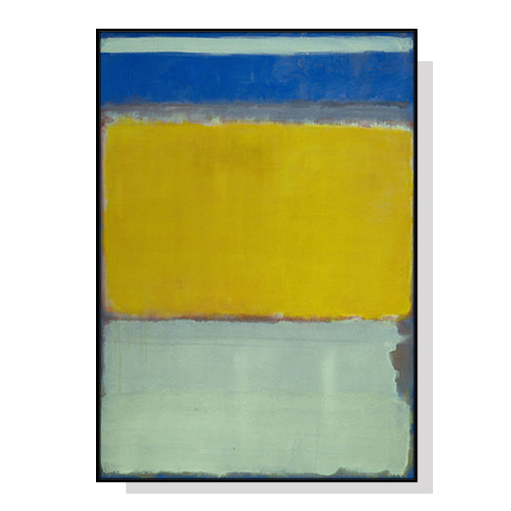 Wall Art 40cmx60cm Blue Yellow Green By Mark Rothko Black Frame Canvas