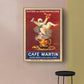 Wall Art 40cmx60cm Cafe Martin Gold Frame Canvas