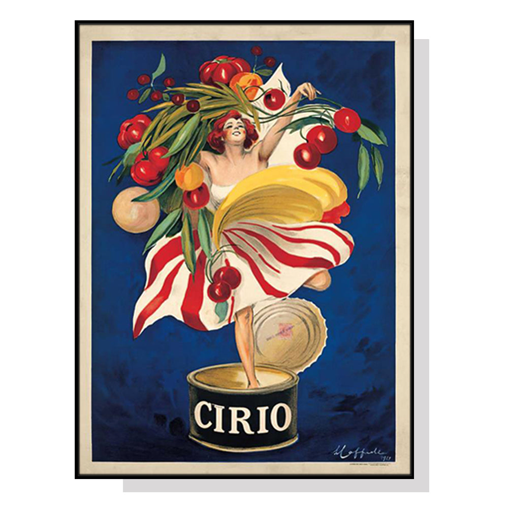 Wall Art 50cmx70cm Cirio By Leonetto Cappiello Black Frame Canvas