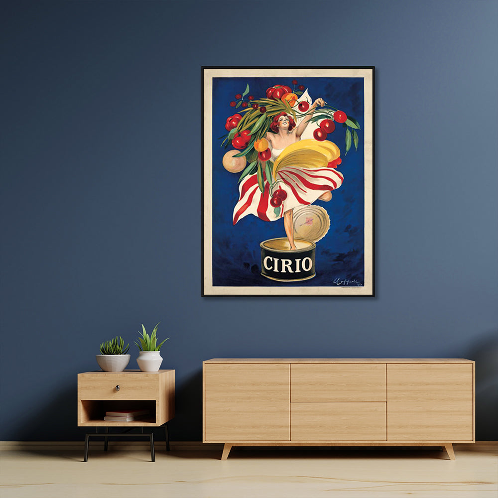 Wall Art 50cmx70cm Cirio By Leonetto Cappiello Black Frame Canvas