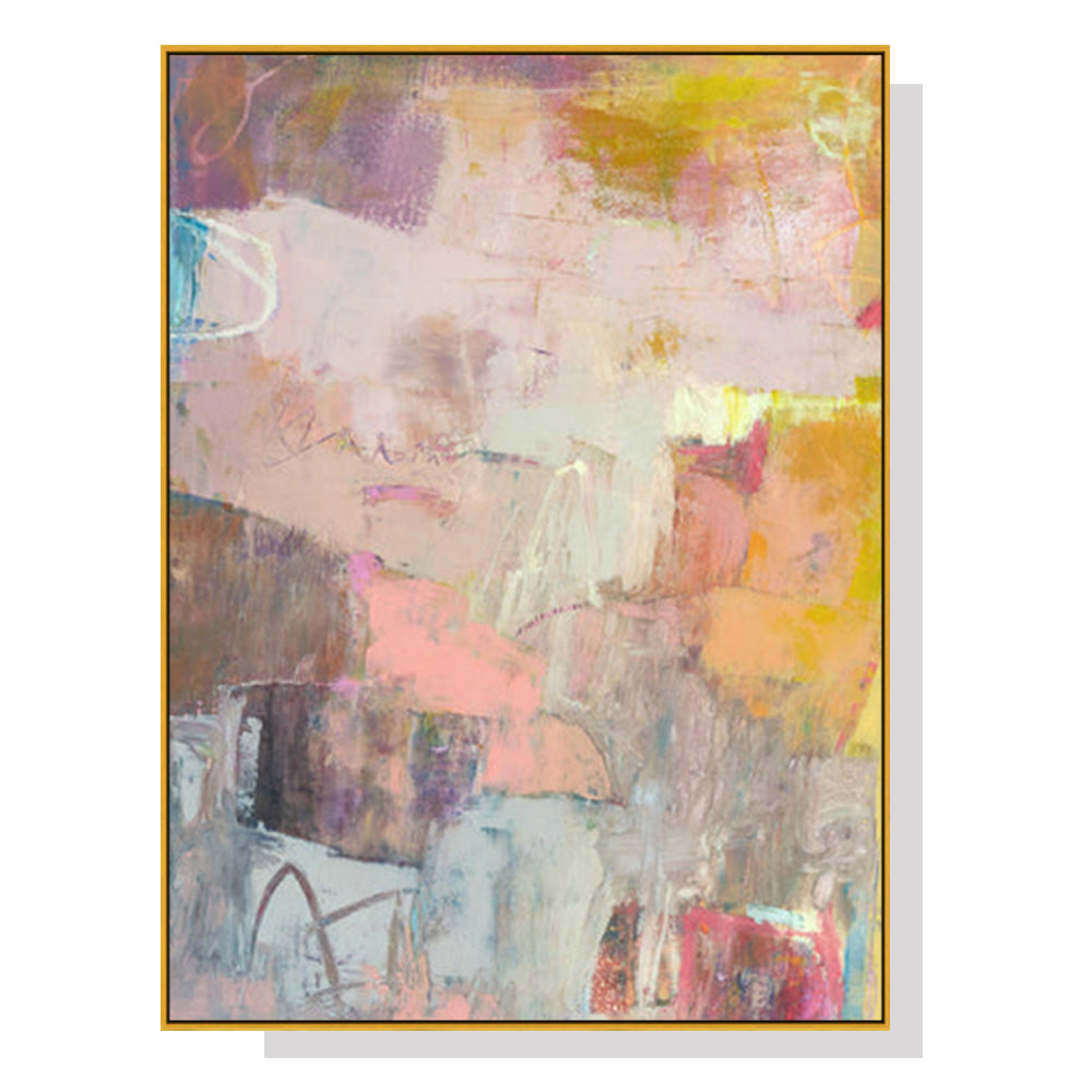 Wall Art 80cmx120cm Lann II Gold Frame Canvas