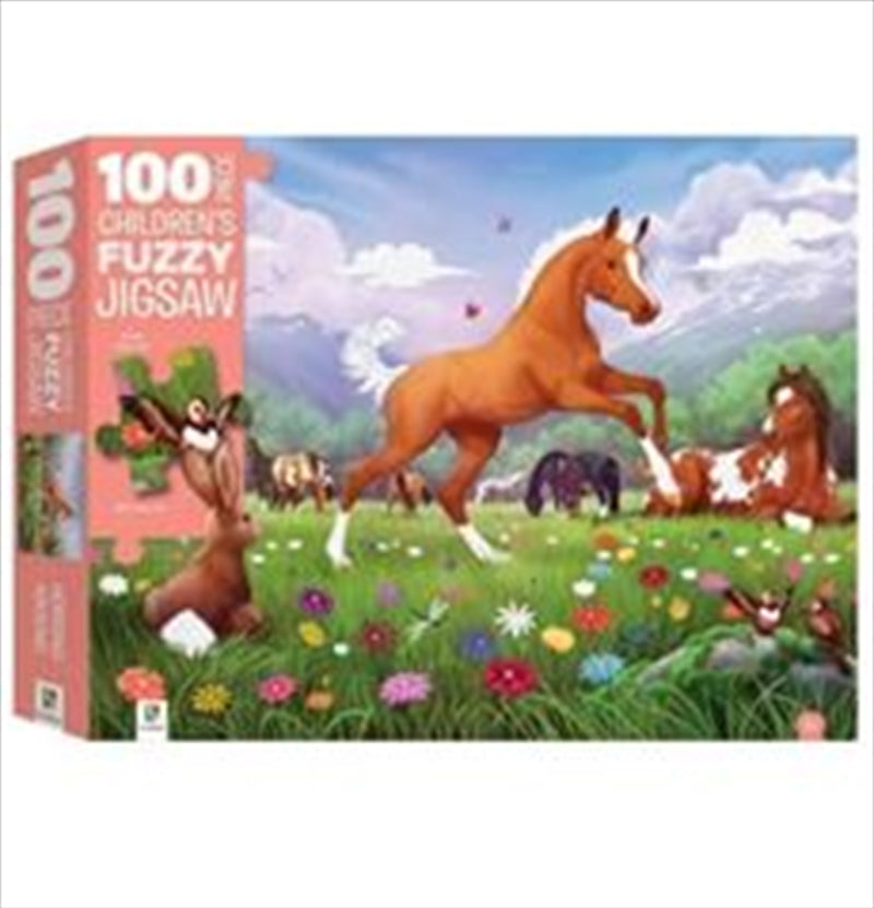 Horsing Around: Fuzzy Jigsaw 100 Piece