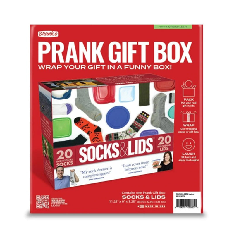 PRANK-O Prank Gift Box Socks And Lids