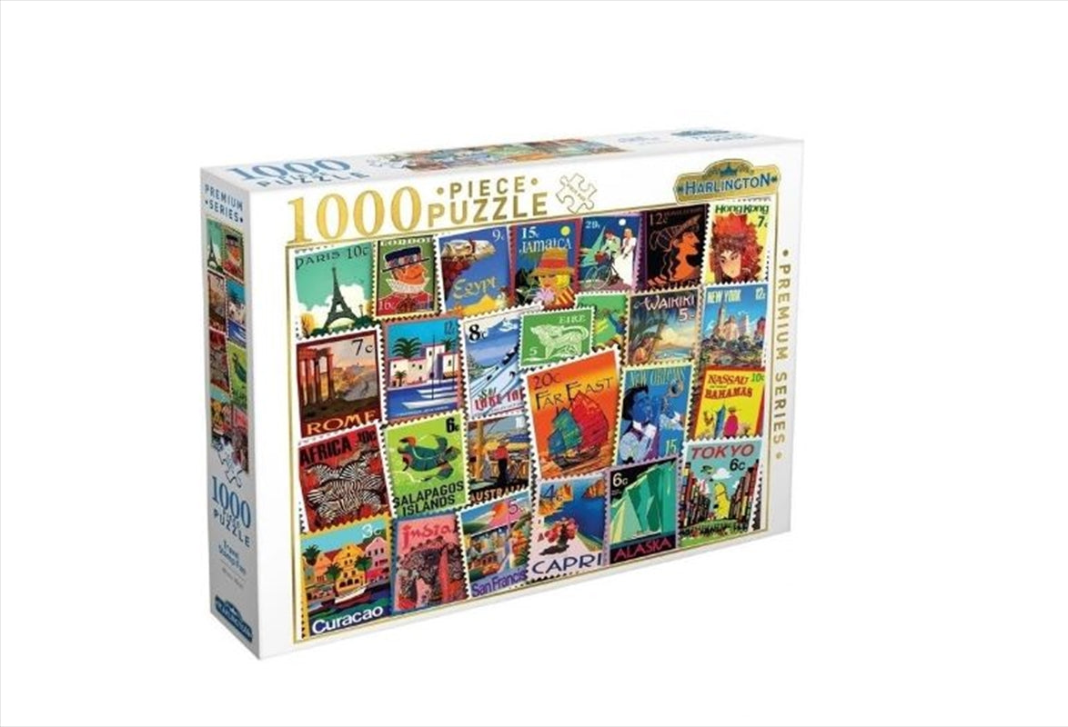 Harlington Travel Stamp Fun Puzzle 1000pc