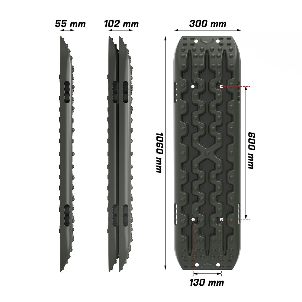 X-BULL 4x4 Recovery Tracks Boards Sand Truck Mud 4WD Gen3.0 Green/ Tyre Tire Deflator