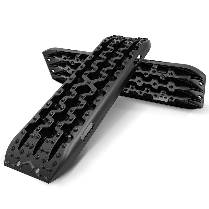 X-BULL 2PCS Recovery Tracks Boards Snow Tracks Mud tracks 4WD With 4PC mounting bolts Black