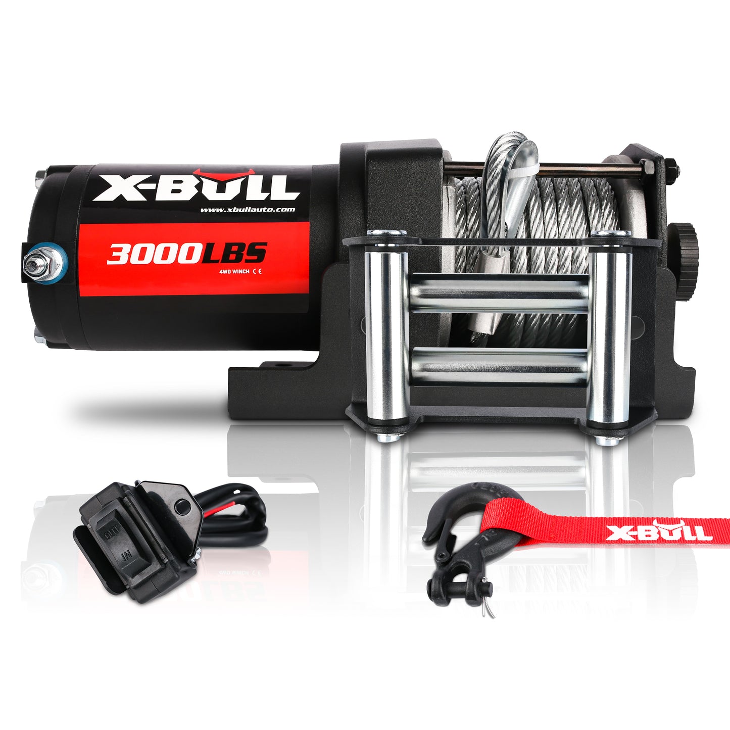 X-BULL Electric Winch 3000LBS 12V Steel Cable Wireless Remote ATV UTV 4WD BOAT 20 Units