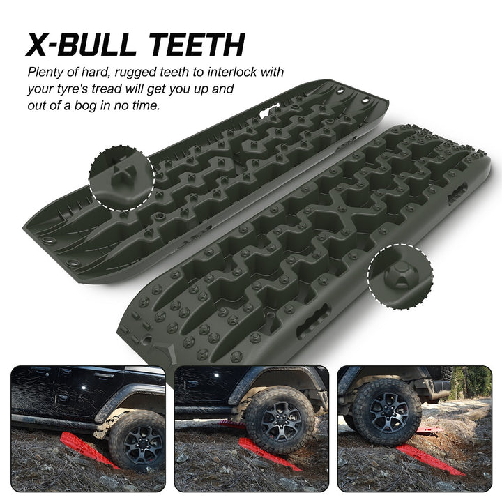 X-BULL Recovery tracks Sand tracks KIT Carry bag mounting pin Sand/Snow/Mud 10T 4WD-OLIVE Gen3.0