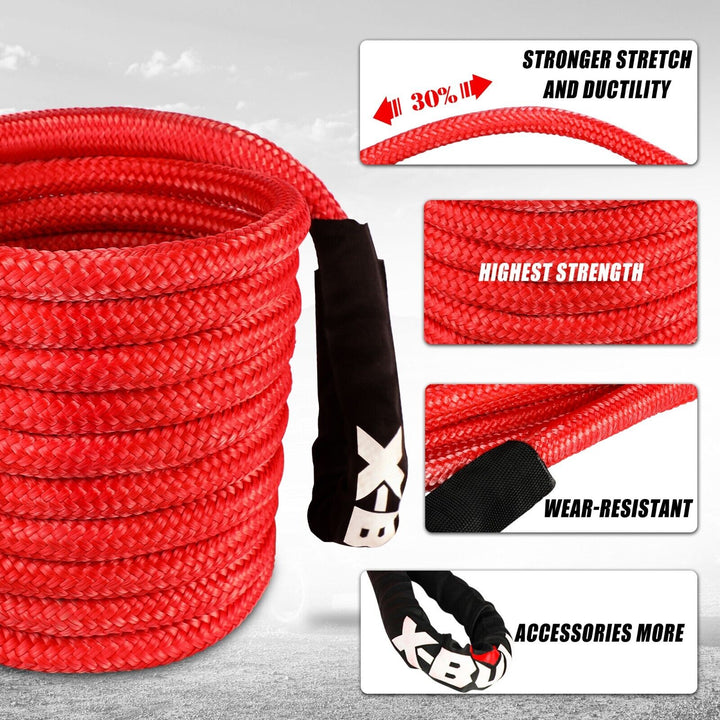 X-BULL Kinetic Rope 22mm x 9m Snatch Strap Recovery Kit Dyneema Tow Winch