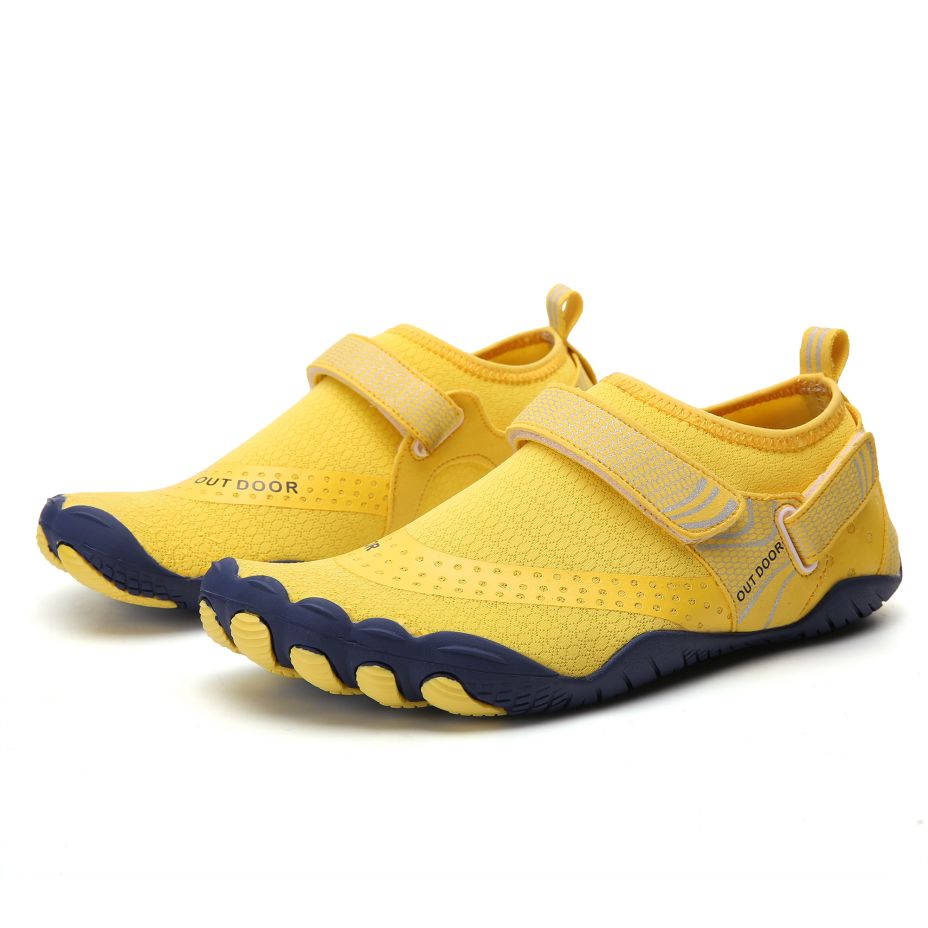 Women Water Shoes Barefoot Quick Dry Aqua Sports Shoes - Yellow Size EU38 = US5