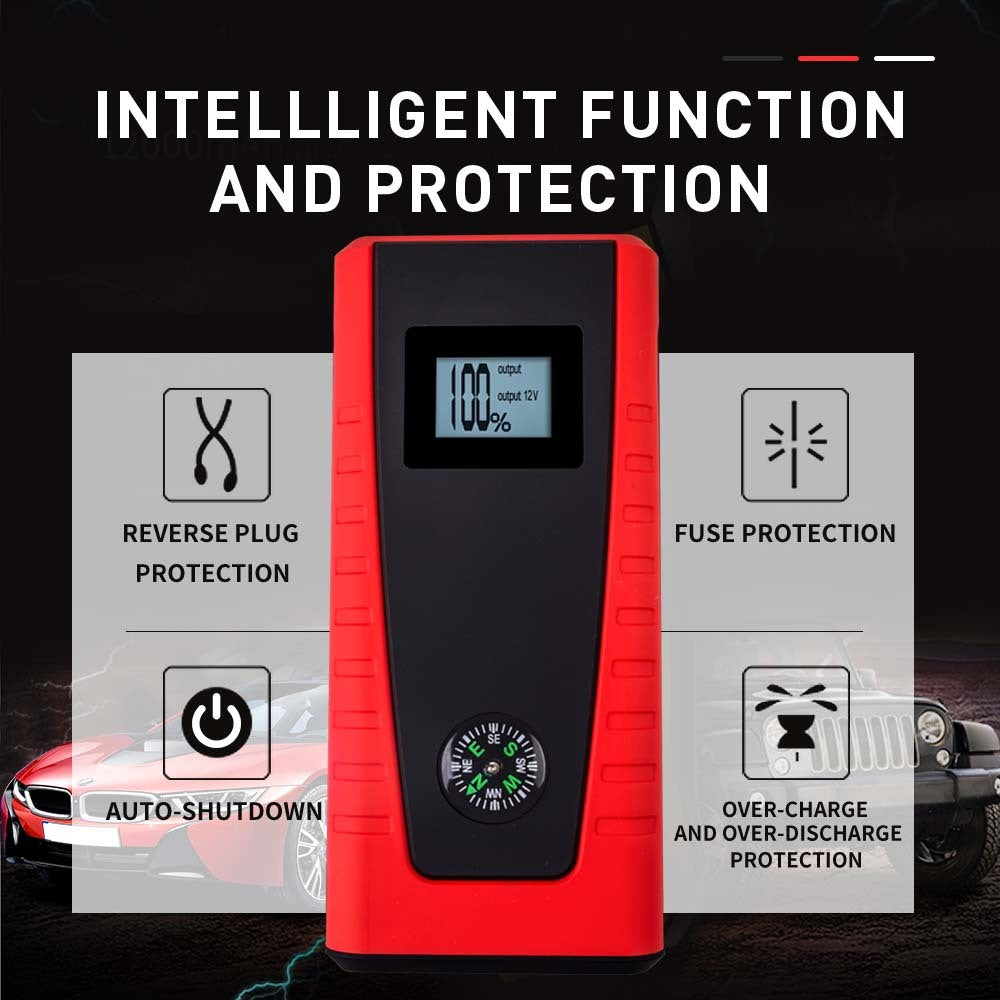 E-POWER 25000mAh Jump Starter Portable 12V Battery Pack Powerbank Charger Booster LED Torch