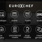 EUROCHEF 10L Electric Digital Air Fryer with Rotisserie, Rotating Fry Basket, Rack and Tongs, White