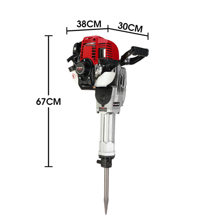 Baumr-AG 4 Stroke Petrol Jackhammer, with 2 Chisels, Carry Bag