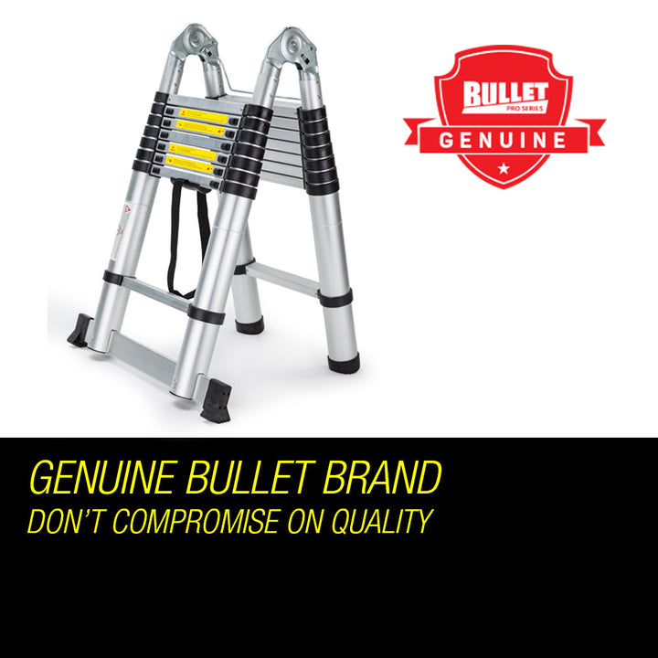 Bullet 5m Telescopic Aluminium Multipurpose Ladder Extension Alloy Step