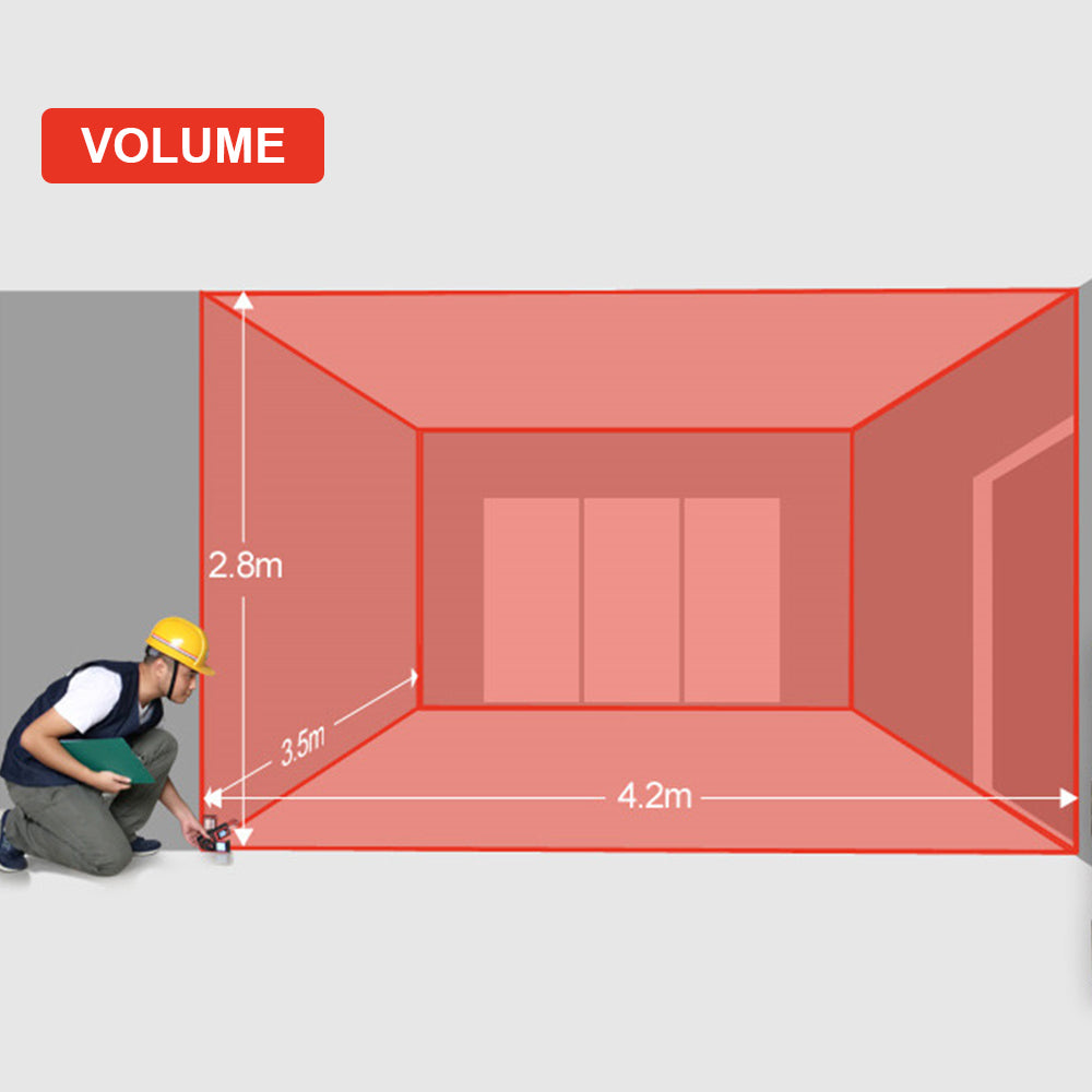 KEAMYA 40m Laser Distance Measurer Meter Range Finder Area Volume Digital
