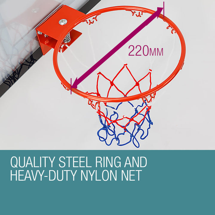 Dr.Dunk Indoor Mini Basketball Hoop Ring Backboard Kit Door Mounted Mount Kid Set