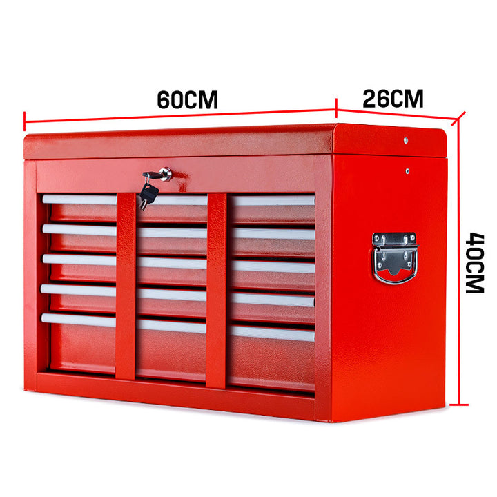 BULLET 9 Drawer Tool Box Chest Organiser Mechanic Garage Storage Toolbox Set