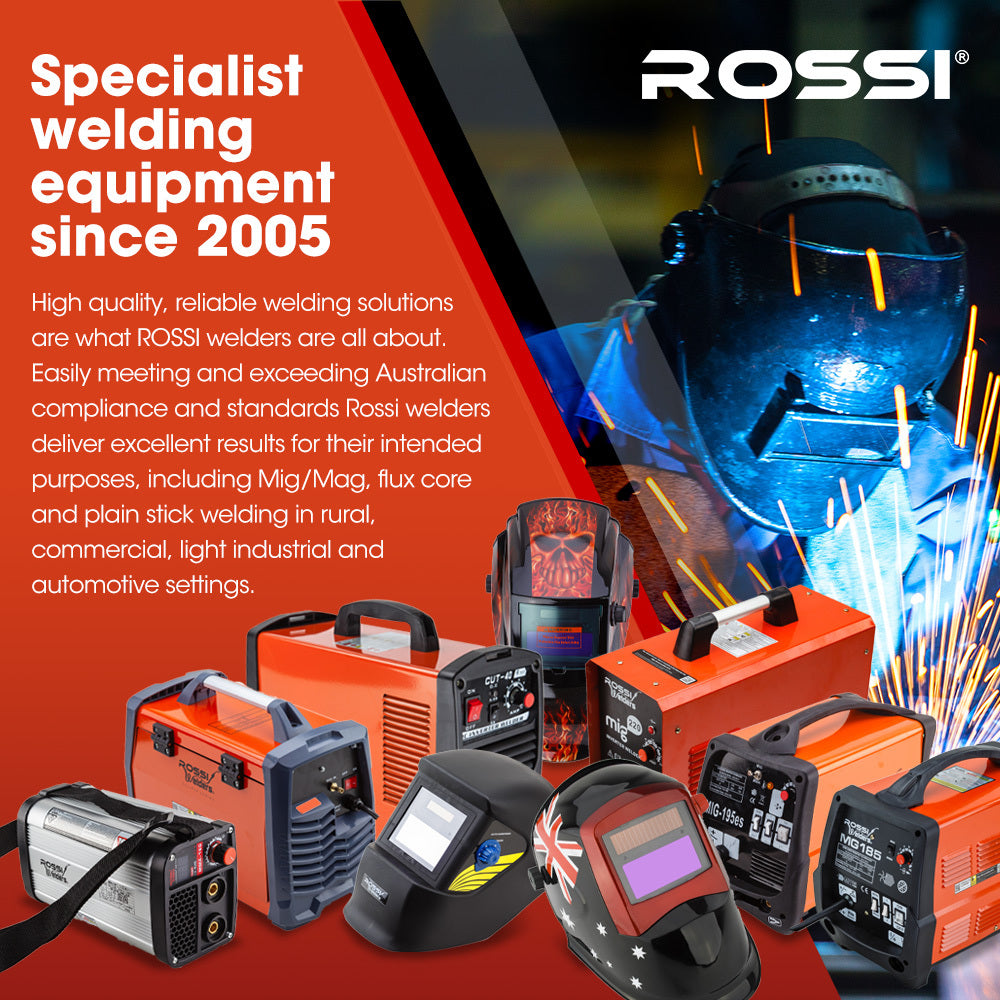 ROSSI 170Amp MIG ARC Stick Welder, with Carry Case & Accessories, 15A Plug