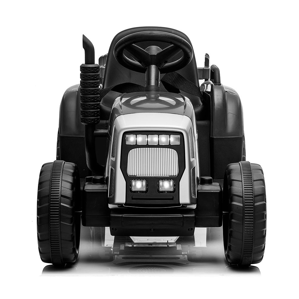 ROVO KIDS Electric Battery Operated Ride On Tractor Toy, Remote Control, Black