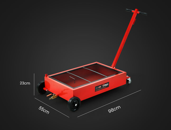 TREX 57L Low Profile Mobile Waste Oil Drainer, Low Profile, Pan Style, for Trucks, Workshop