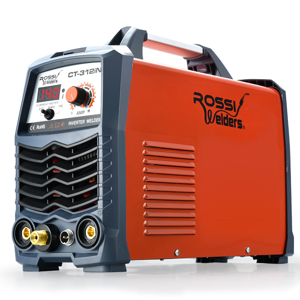 ROSSI 140 Amp Plasma Cutter, 3in1 Multi-process GTAW Stick Gas Tungsten Arc Portable Inverter TIG Welder, 15A Plug