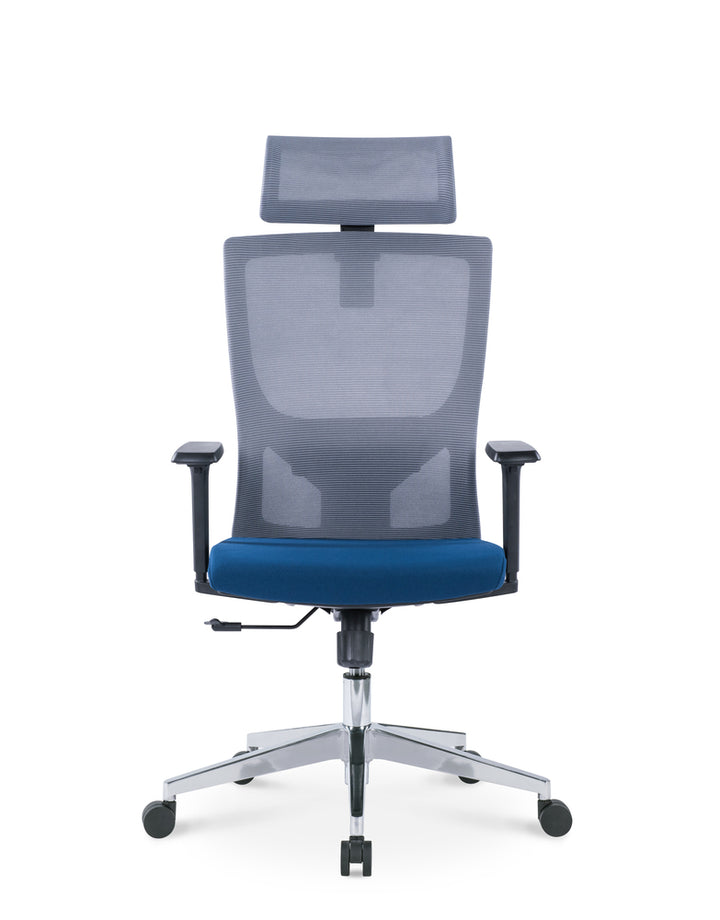 EKKIO Ava - Office Chair (Grey & Blue)