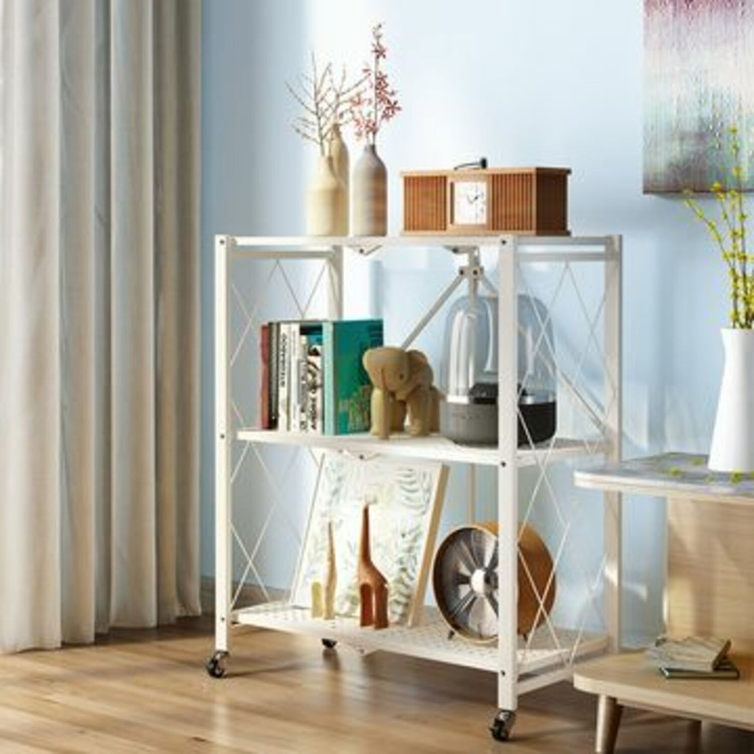 EKKIO Foldable Storage Shelf 3 Tier (White)