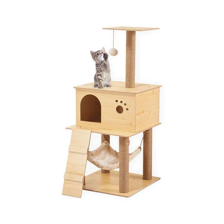 FLOOFI 130cm Wooden Cat Tree