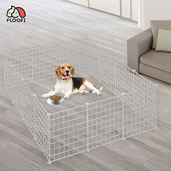 Floofi Small Pet Playpen (White)