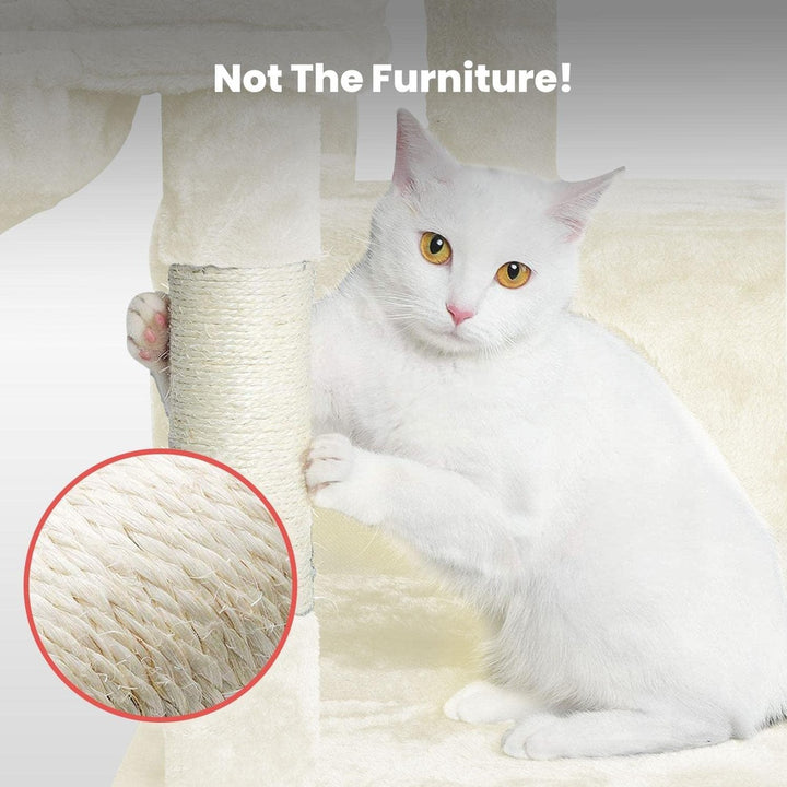 Floofi 155cm Plush Cat Condo Cat Tree Beige