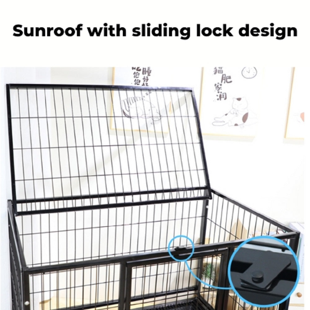 Floofi Dog Cage 32" (with wheels)