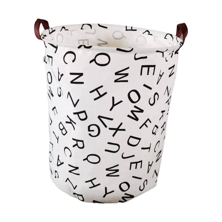 GOMINIMO Laundry Basket Round Foldable (Alphabet)