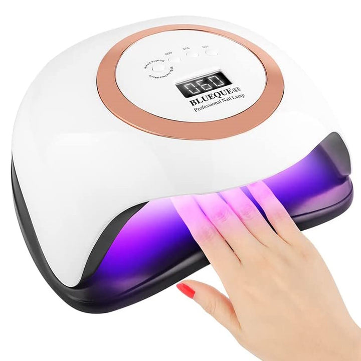 GOMINIMO UV LED Nail Lamp with 4 Timer Setting and 1 Mini Nail Lamp Included (White)