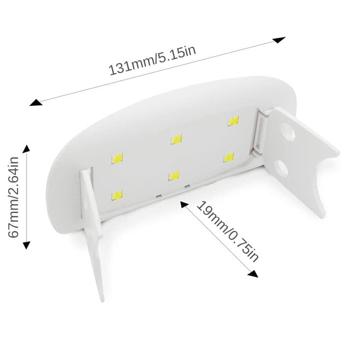 GOMINIMO UV LED Nail Lamp with 4 Timer Setting and 1 Mini Nail Lamp Included (White)