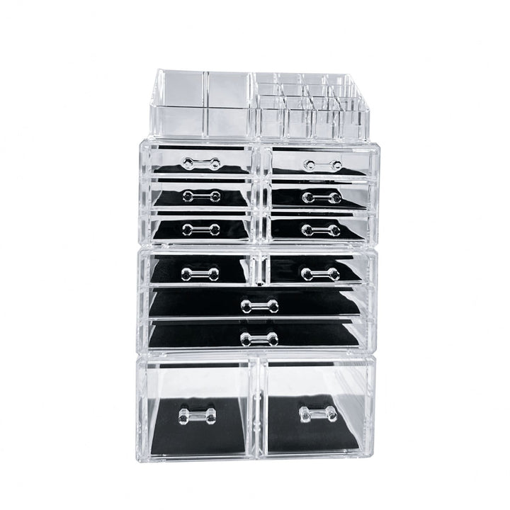 GOMINIMO Makeup Cosmetic Organizer With 12 Drawers (Clear)